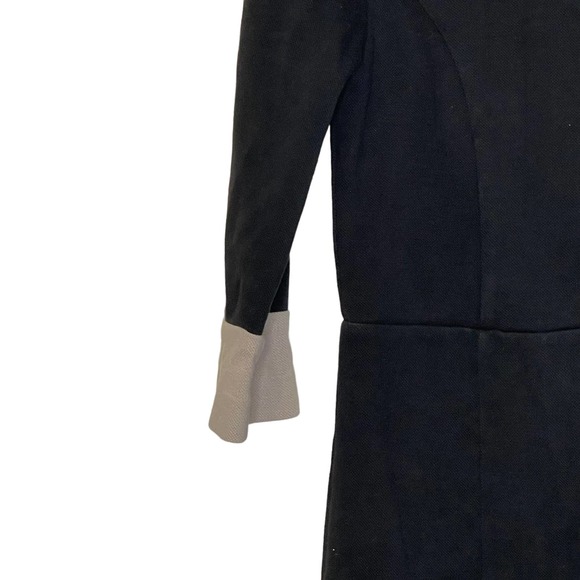 Banana Republic Women 4‎ Thick Knit Sheath Dress Back Zip Colorblock 3/4 Sleeve - Picture 4 of 8